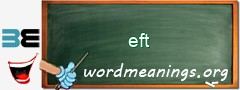 WordMeaning blackboard for eft